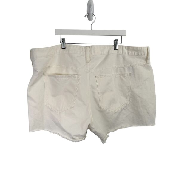 Madewell Plus Relaxed Denim Shorts Tile White Cut Off Summer NEW Womens Size 22W - Picture 4 of 9
